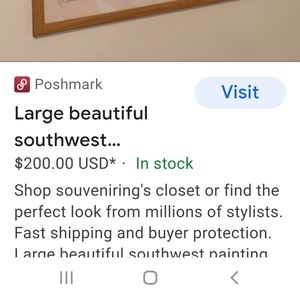 Art 24 by 30 inches framed signed glass